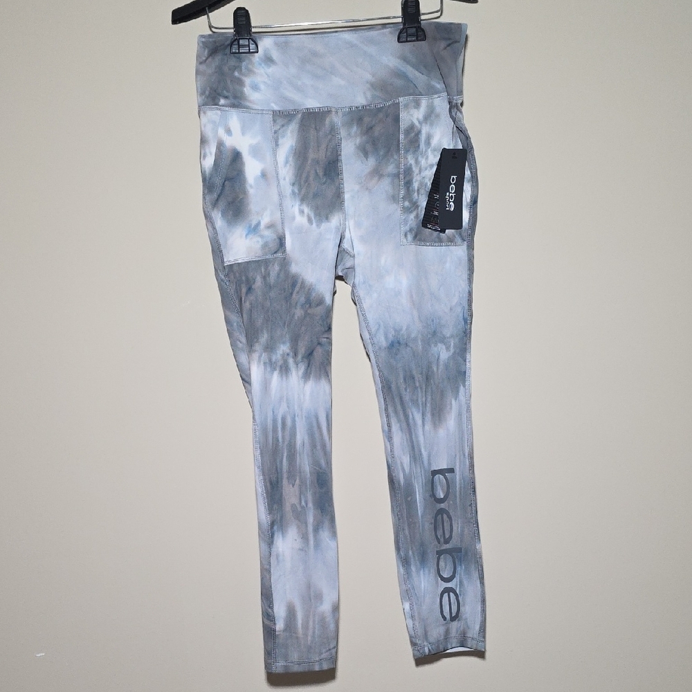 bebe Gray Tie-Dye Leggings